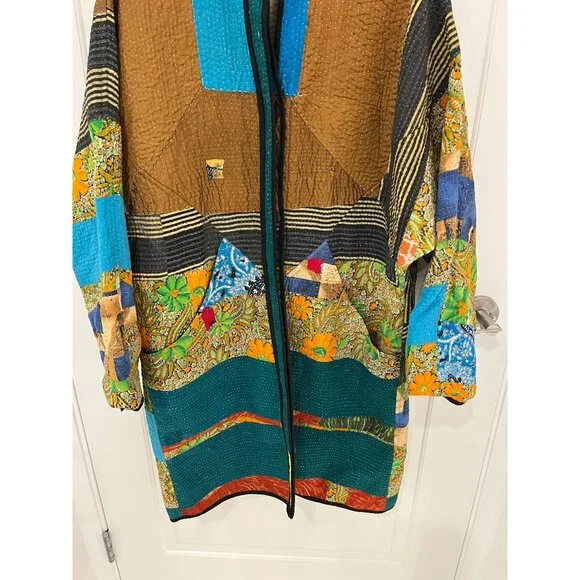 Namai Studio Handmade Original Long Quilt Jacket Coat - Picture 3 of 10